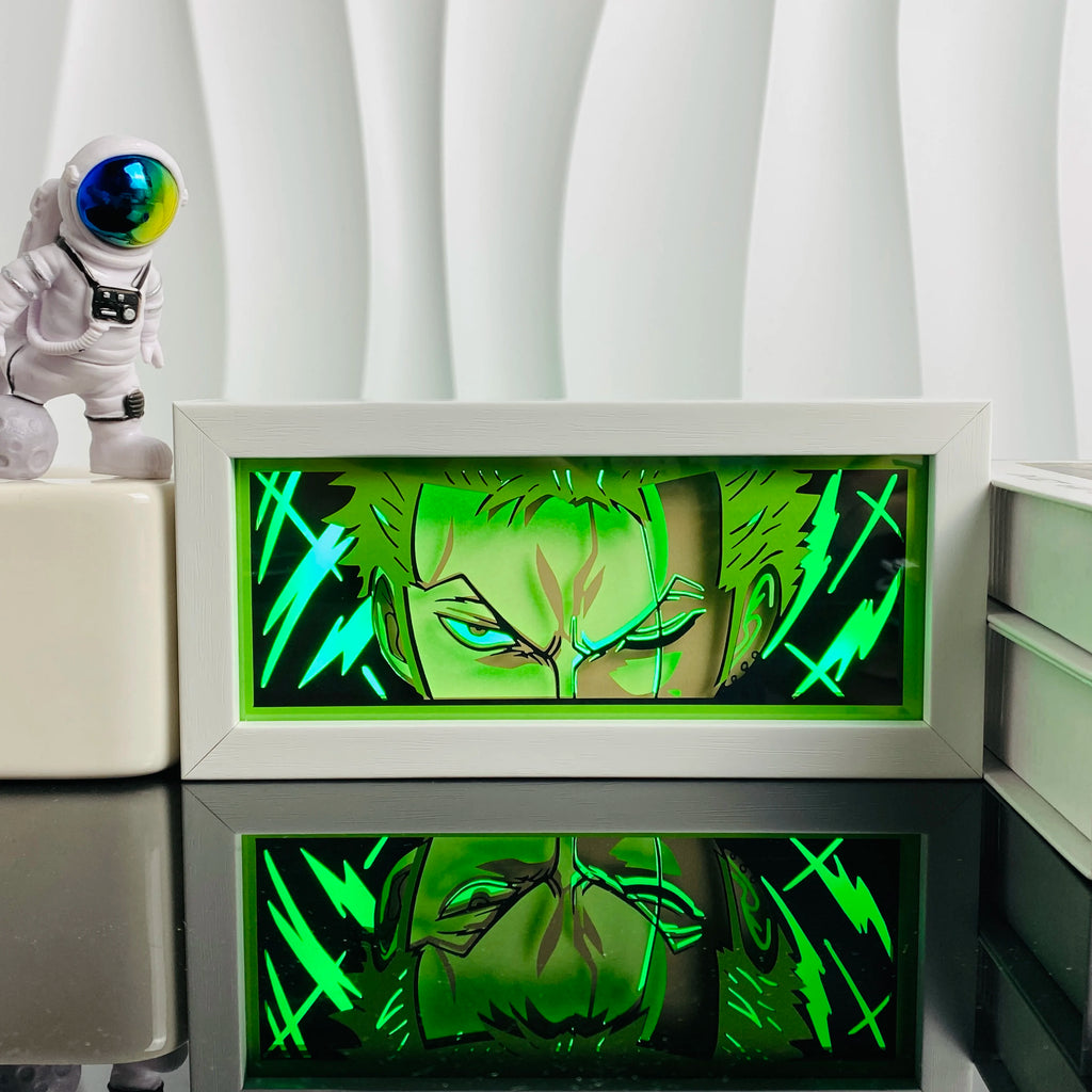 Anime Light Box Paper Cut Shadow Lightbox Wood Frame Nightlight for Child Bedroom Decor Led Night Light 3D Desk Lamp Gifts